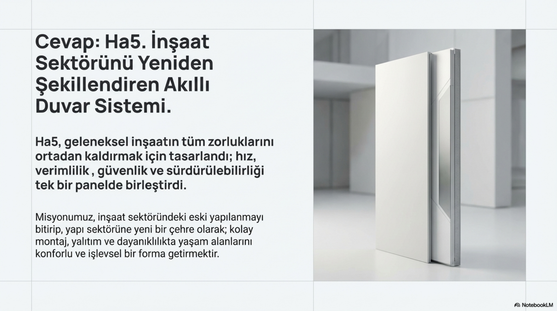 Ha5 akıllı duvar sistemi